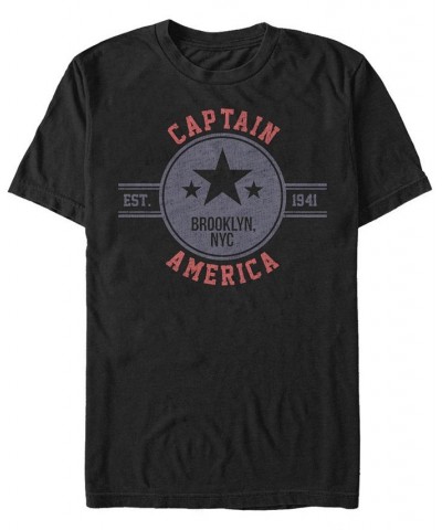 Men's Brooklyn Star Short Sleeve Crew T-shirt Black $17.50 T-Shirts