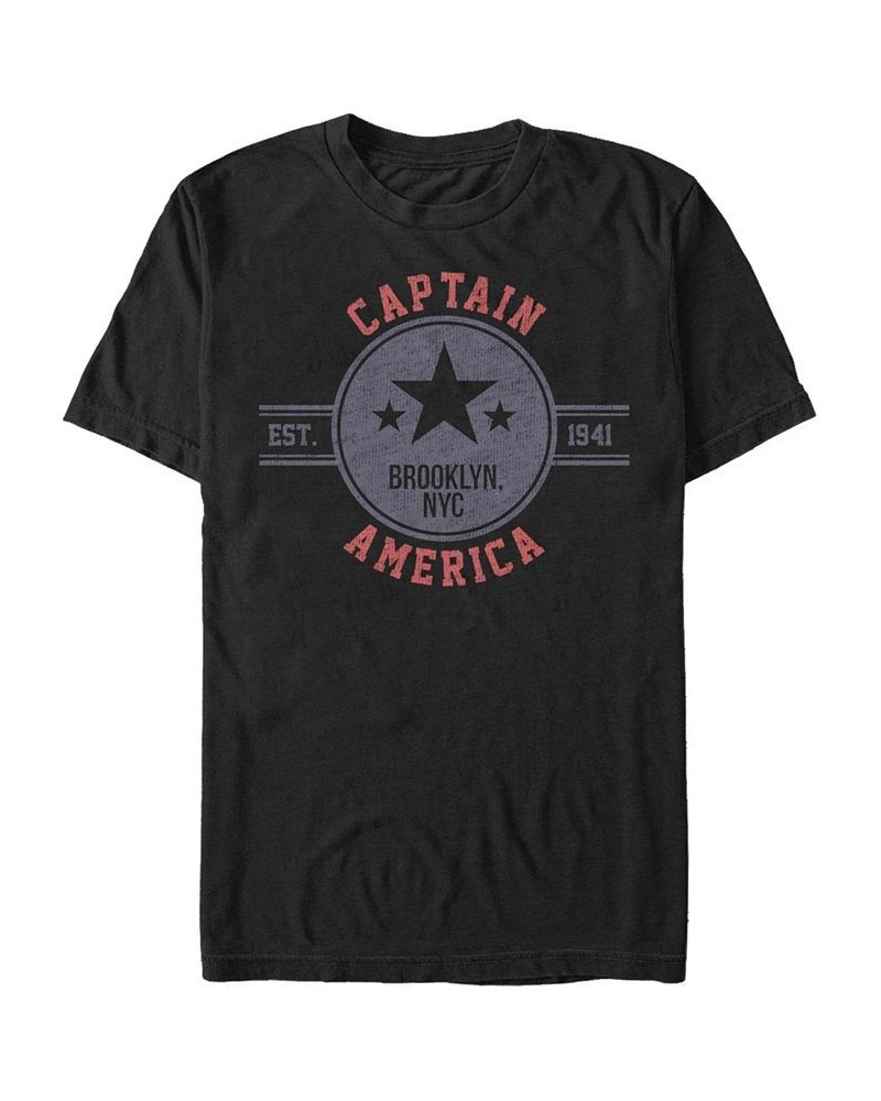 Men's Brooklyn Star Short Sleeve Crew T-shirt Black $17.50 T-Shirts