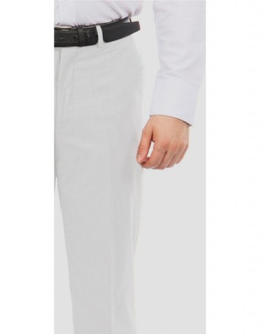 Men's Slim-Fit Flat Front Stretch Dress Pants White $21.62 Pants