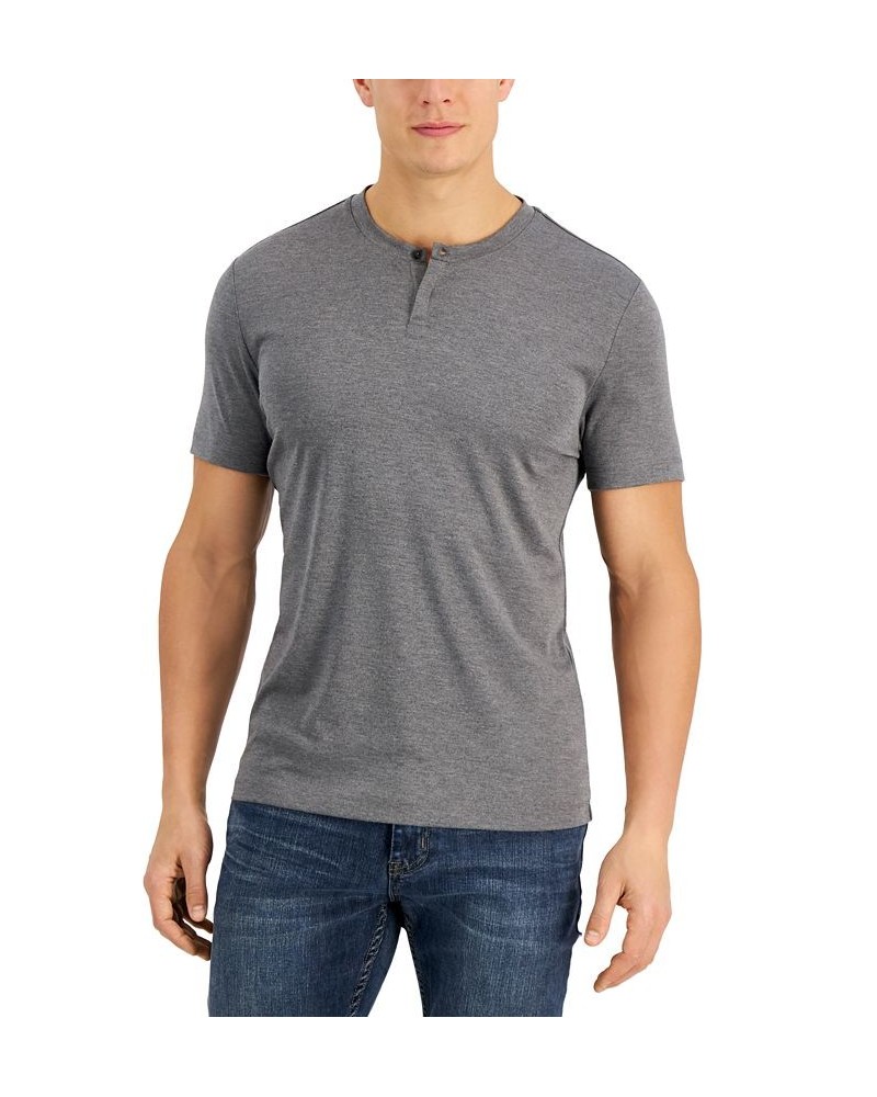 Men's Solid Henley Gray $10.39 T-Shirts