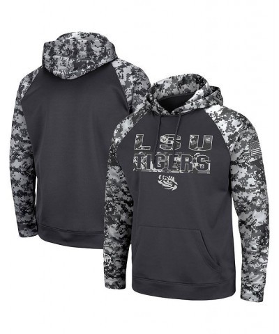 Men's Charcoal LSU Tigers OHT Military-Inspired Appreciation Digital Camo Pullover Hoodie $31.50 Sweatshirt