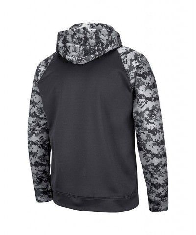 Men's Charcoal LSU Tigers OHT Military-Inspired Appreciation Digital Camo Pullover Hoodie $31.50 Sweatshirt