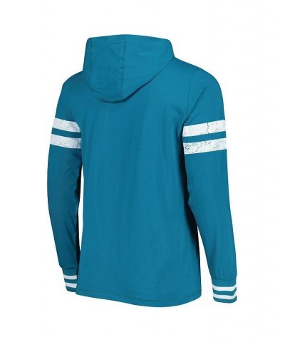 Men's Teal San Jose Sharks Offense Long Sleeve Hoodie T-shirt $28.70 T-Shirts