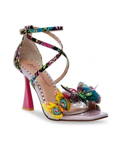 Women's Everlee Strappy Butterfly Embellishment Heels Sandals Multi $48.79 Shoes