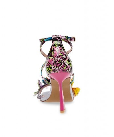 Women's Everlee Strappy Butterfly Embellishment Heels Sandals Multi $48.79 Shoes