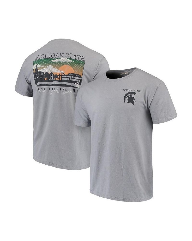 Men's Gray Michigan State Spartans Comfort Colors Campus Scenery T-shirt $23.93 T-Shirts