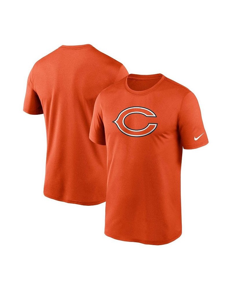 Men's Orange Chicago Bears Logo Essential Legend Performance T-shirt $17.60 T-Shirts