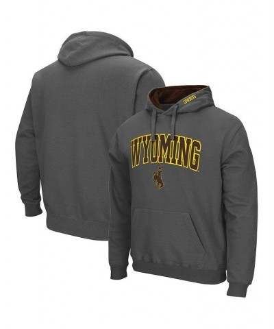 Men's Charcoal Wyoming Cowboys Arch and Logo Pullover Hoodie $22.35 Sweatshirt