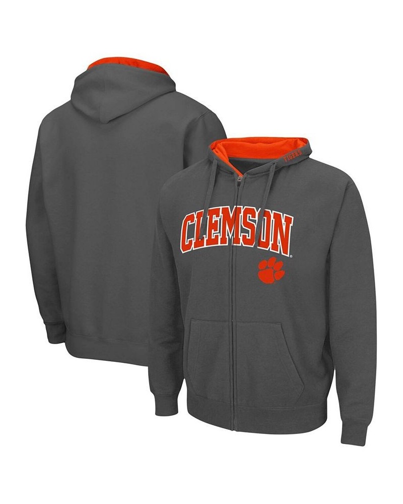 Men's Charcoal Clemson Tigers Arch Logo 3.0 Full-Zip Hoodie $34.79 Sweatshirt