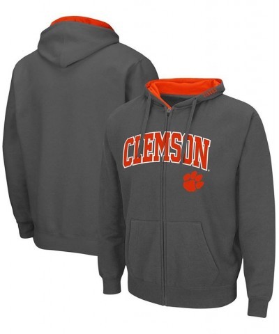 Men's Charcoal Clemson Tigers Arch Logo 3.0 Full-Zip Hoodie $34.79 Sweatshirt