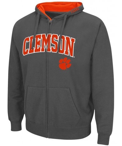 Men's Charcoal Clemson Tigers Arch Logo 3.0 Full-Zip Hoodie $34.79 Sweatshirt