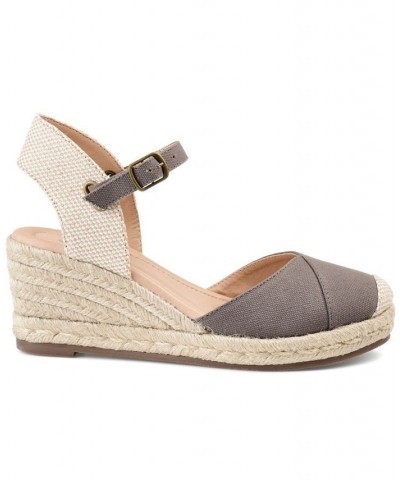 Women's Ashlyn Espadrille Sandals Gray $40.00 Shoes