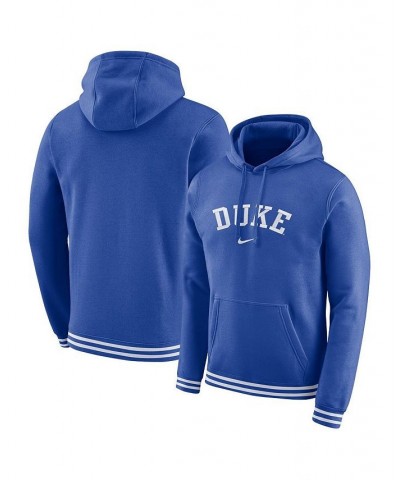 Men's Royal Duke Blue Devils Sketch Retro Pullover Hoodie $25.42 Sweatshirt