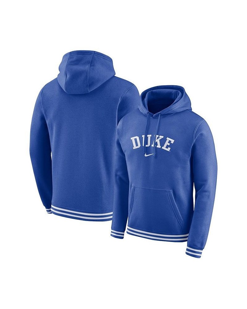 Men's Royal Duke Blue Devils Sketch Retro Pullover Hoodie $25.42 Sweatshirt