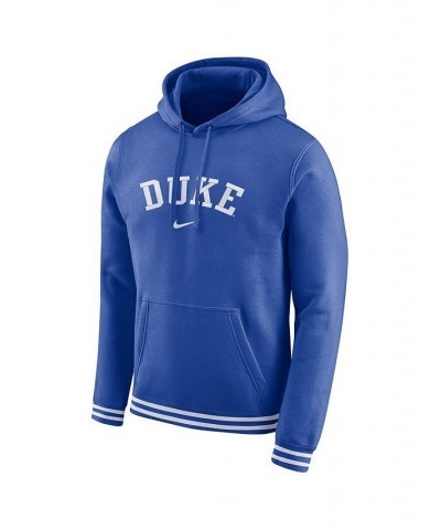 Men's Royal Duke Blue Devils Sketch Retro Pullover Hoodie $25.42 Sweatshirt