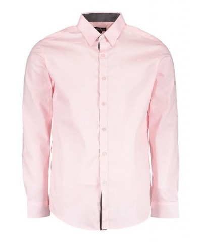 Mens Long Sleeve Solid Slim Fit Dress Shirts PD08 $15.20 Shirts