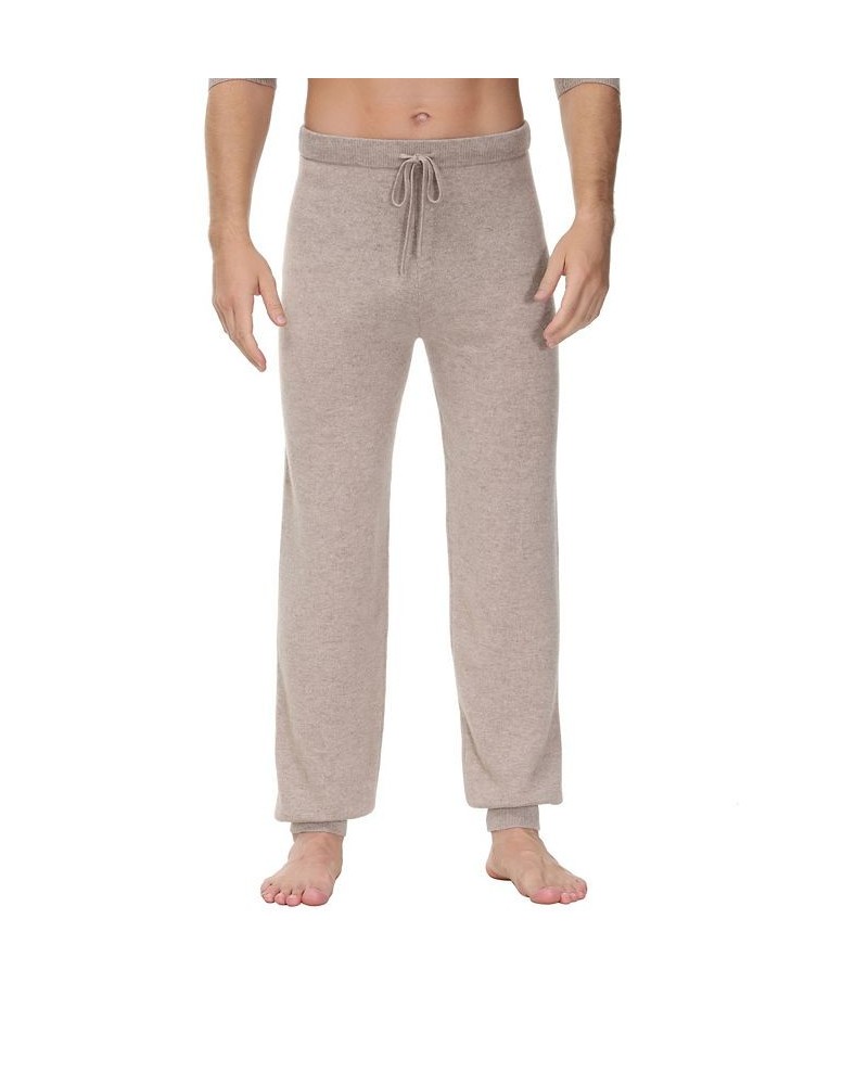 Men's Cashmere Lounge Pants Tan/Beige $48.02 Pajama