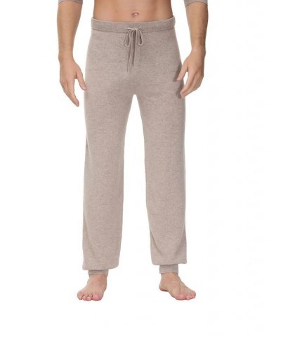 Men's Cashmere Lounge Pants Tan/Beige $48.02 Pajama