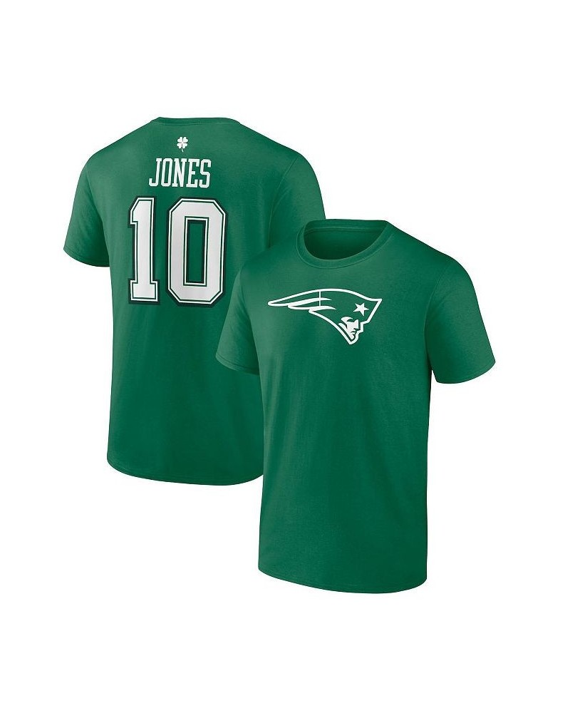 Men's Branded Mac Jones Green New England Patriots St. Patrick's Day Icon Player T-shirt $19.37 T-Shirts