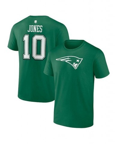 Men's Branded Mac Jones Green New England Patriots St. Patrick's Day Icon Player T-shirt $19.37 T-Shirts