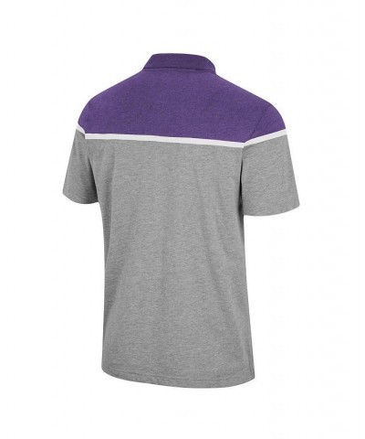 Men's Heather Gray Kansas State Wildcats Chamberlain Polo Shirt $25.00 Polo Shirts