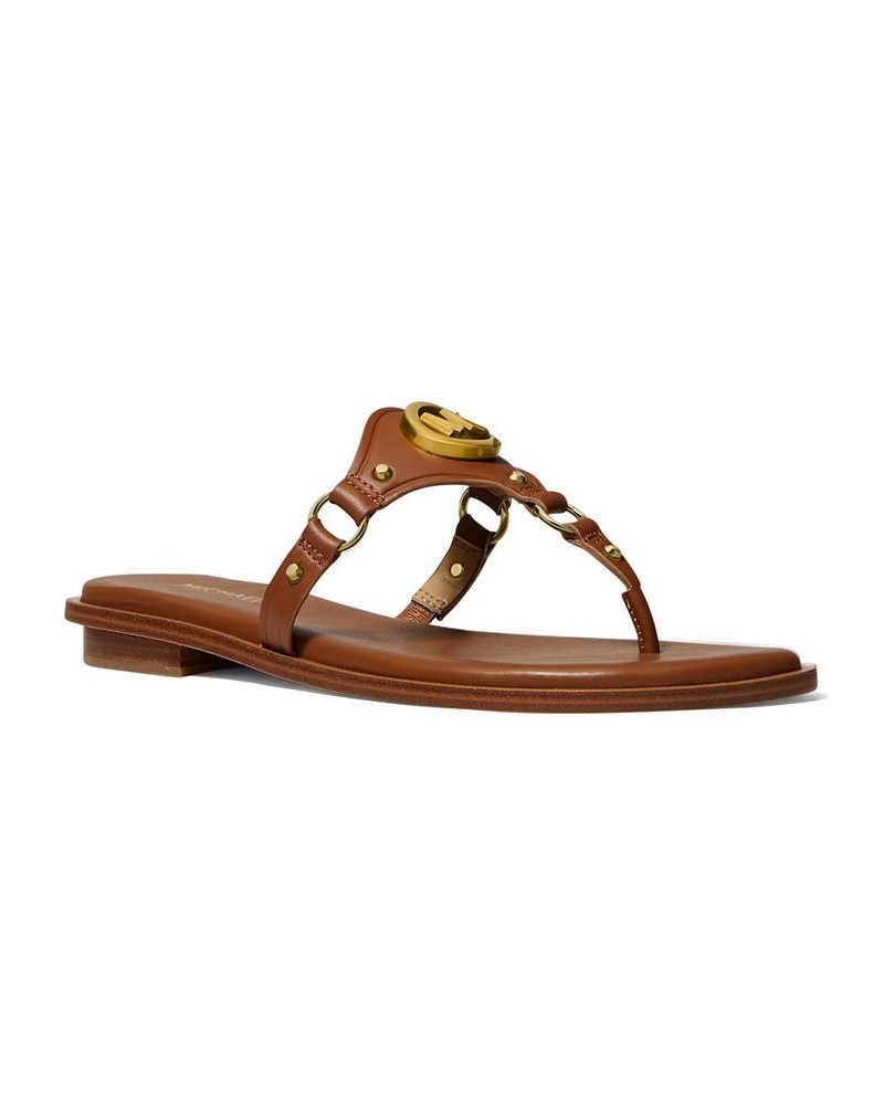 Women's Conway T-Strap Sandals Brown $32.37 Shoes