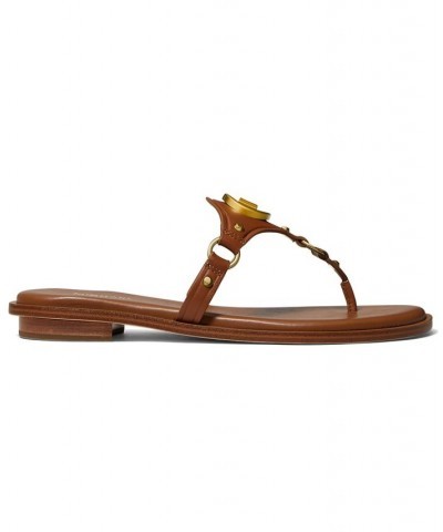 Women's Conway T-Strap Sandals Brown $32.37 Shoes