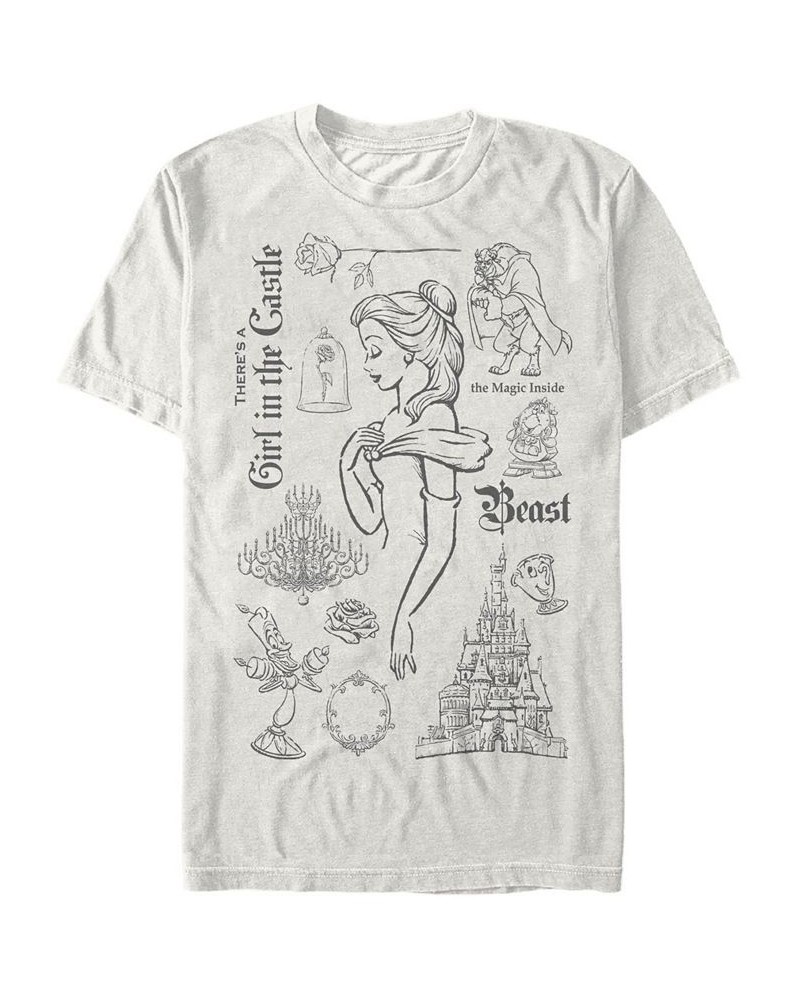 Men's Beast in The Castle Short Sleeve Crew T-shirt Tan/Beige $18.54 T-Shirts