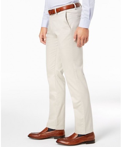 Men's Signature Lux Cotton Slim Fit Stretch Khaki Pants White $32.99 Pants