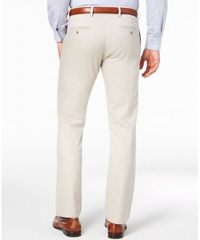 Men's Signature Lux Cotton Slim Fit Stretch Khaki Pants White $32.99 Pants