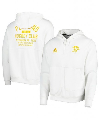 Men's White Pittsburgh Penguins Zero Dye AEROREADY 1/4-Zip Hoodie $48.00 Sweatshirt