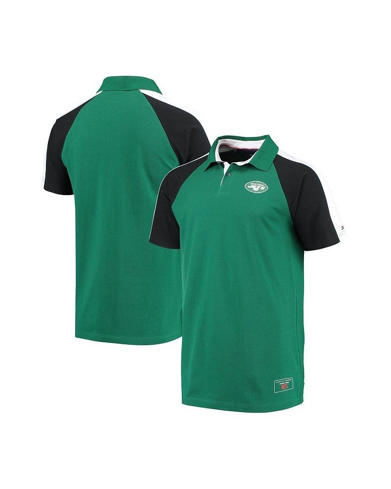 Men's Green, White New York Jets Holden Raglan Polo Shirt $34.50 Polo Shirts