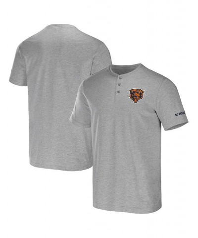 Men's NFL x Darius Rucker Collection by Heather Gray Chicago Bears Henley T-shirt $18.92 T-Shirts