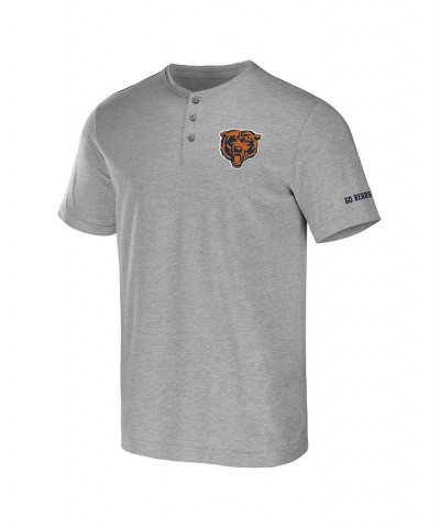 Men's NFL x Darius Rucker Collection by Heather Gray Chicago Bears Henley T-shirt $18.92 T-Shirts