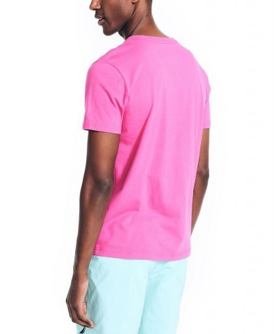 Men's Sustainably Crafted Compass Graphic T-Shirt Pink $20.03 T-Shirts