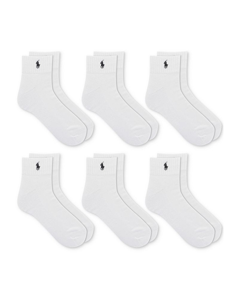 Men's 6-Pk. Performance Sport Quarter Socks White $16.37 Socks