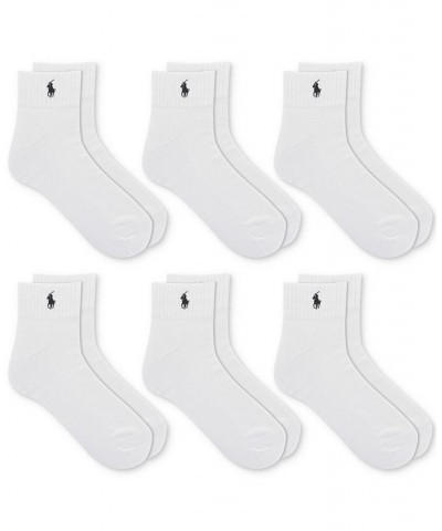 Men's 6-Pk. Performance Sport Quarter Socks White $16.37 Socks