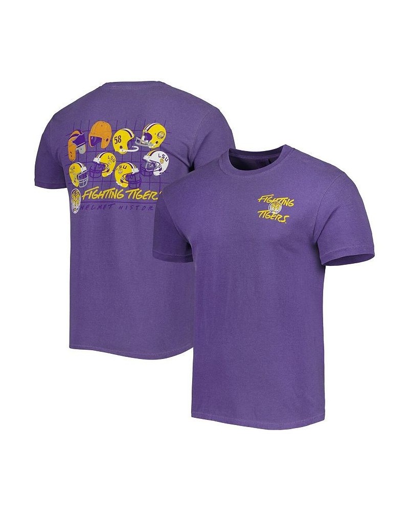 Men's Purple LSU Tigers Vault Helmet History Comfort T-shirt $26.54 T-Shirts