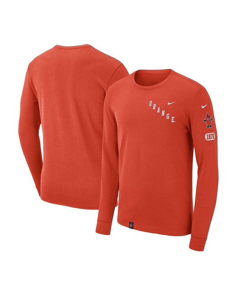 Men's Orange Syracuse Orange Repeat Logo 2-Hit Long Sleeve T-shirt $18.45 T-Shirts