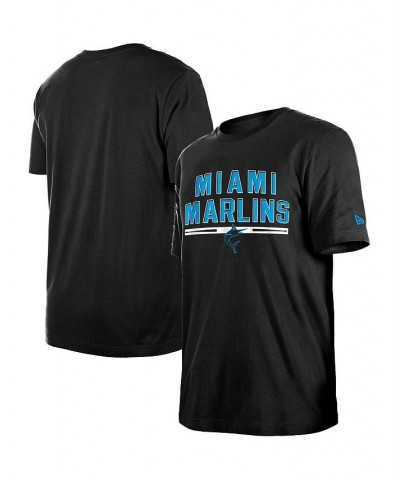 Men's Black Miami Marlins Batting Practice T-shirt $26.39 T-Shirts