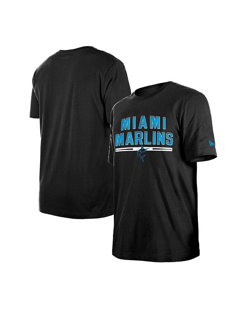 Men's Black Miami Marlins Batting Practice T-shirt $26.39 T-Shirts