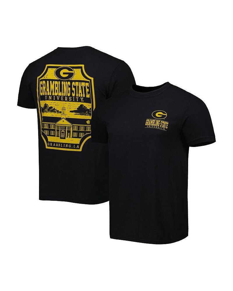 Men's Black Grambling Tigers Logo Campus Icon T-shirt $22.79 T-Shirts