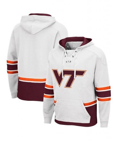 Men's White Virginia Tech Hokies Lace Up 3.0 Pullover Hoodie $36.75 Sweatshirt