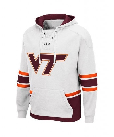 Men's White Virginia Tech Hokies Lace Up 3.0 Pullover Hoodie $36.75 Sweatshirt