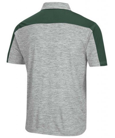 Men's Gray-Green Michigan State Spartans Einstein Polo $25.36 Polo Shirts