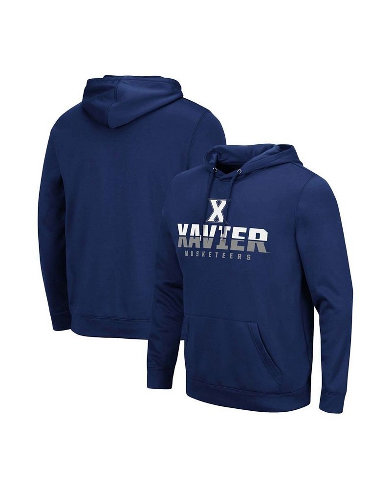 Men's Navy Xavier Musketeers Lantern Pullover Hoodie $34.44 Sweatshirt