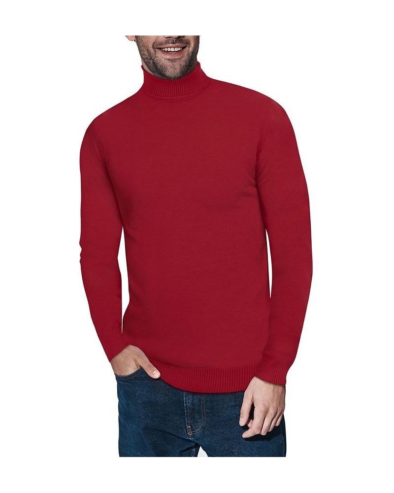 Men's Turtleneck Pull Over Sweater Cranberry $22.00 Sweaters