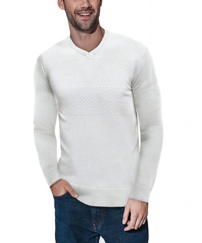 Men's V-Neck Honeycomb Knit Sweater PD02 $21.20 Sweaters