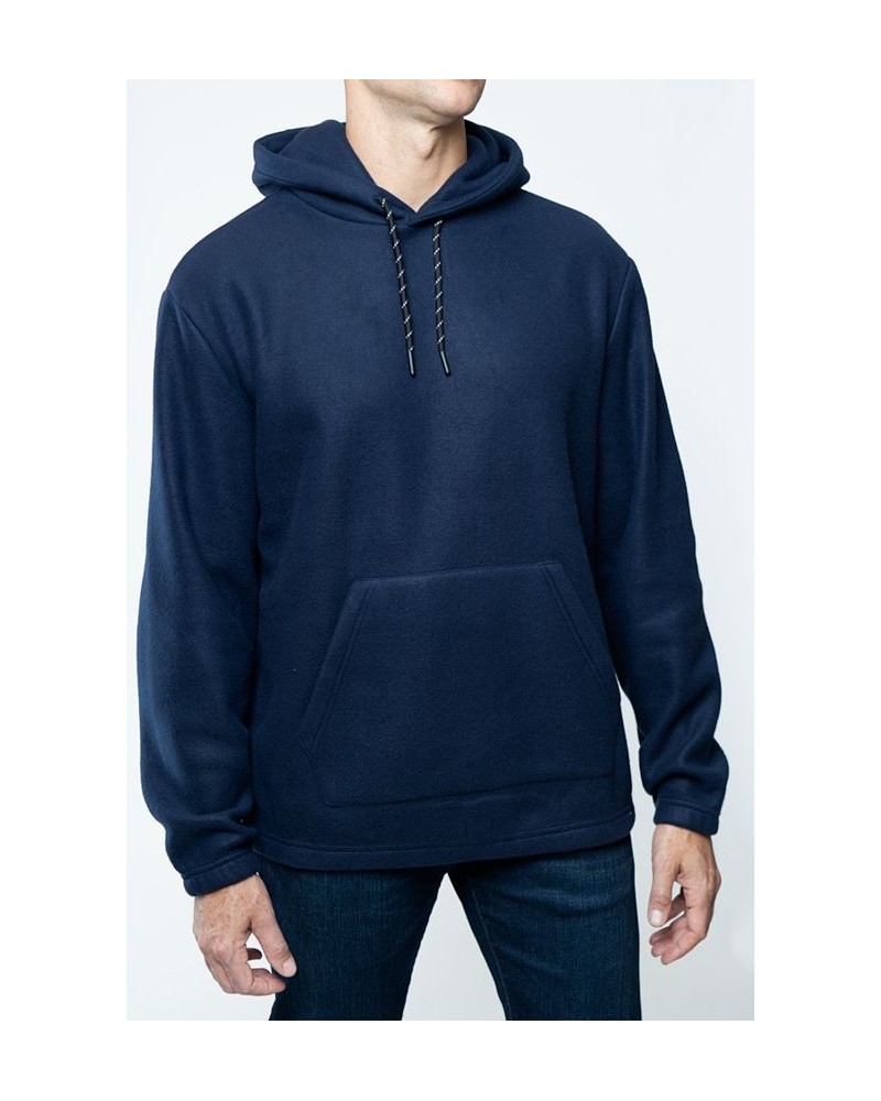 Men's Polar Fleece Pullover Hooded Sweatshirt Navy $13.64 Sweatshirt