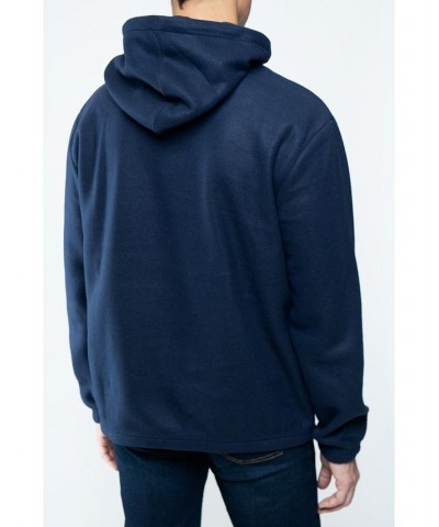 Men's Polar Fleece Pullover Hooded Sweatshirt Navy $13.64 Sweatshirt